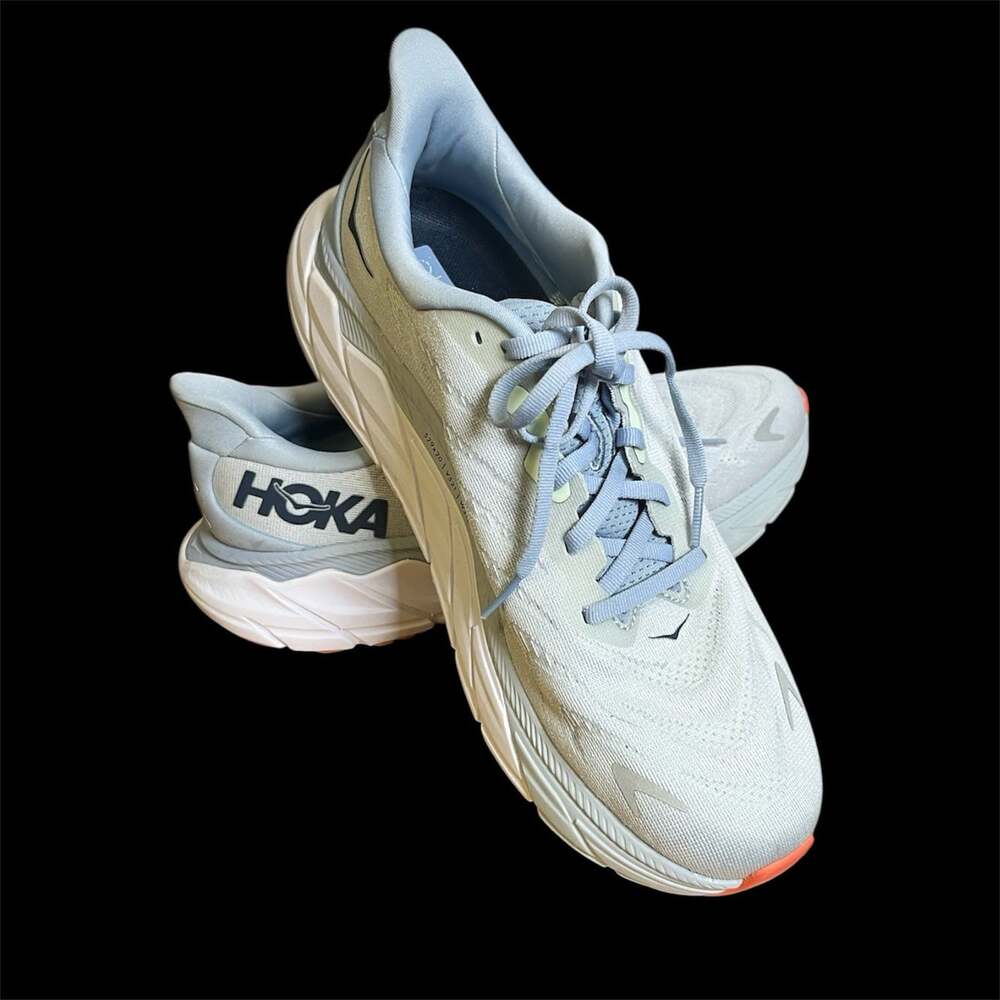 Hoka Arahi 6 Mens Sz 11 Running Shoes Plein Air Blue Fog Athletic Sneakers Gray